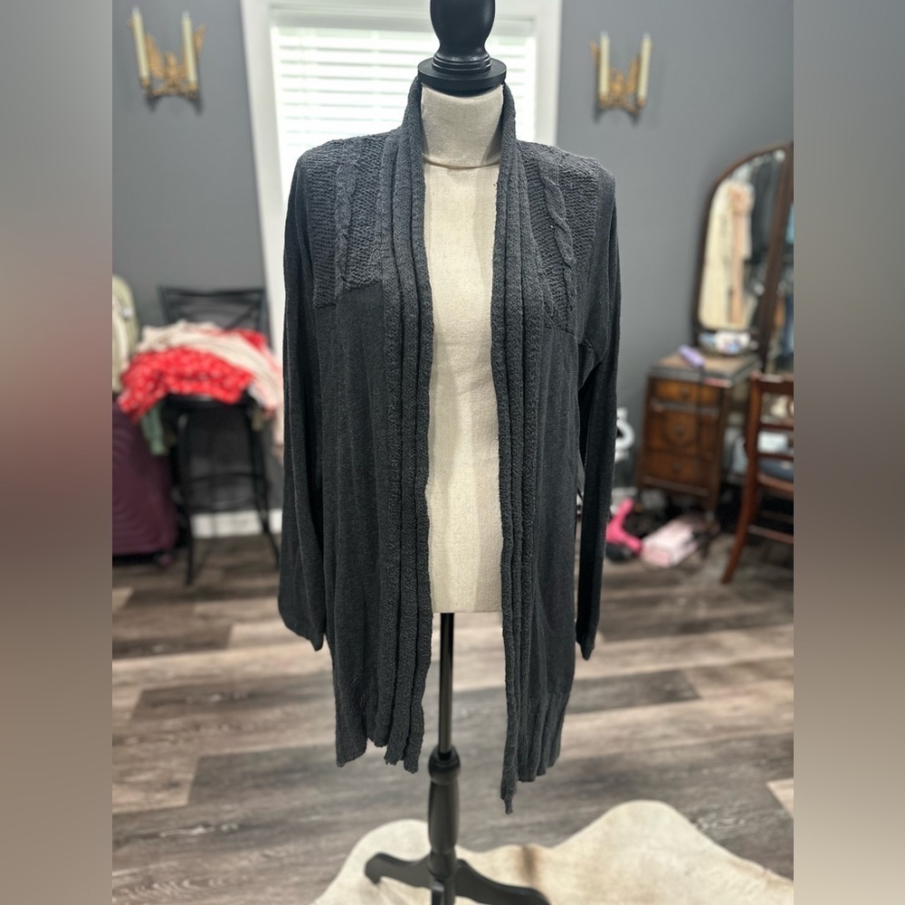 Lucky Lotus Womenโs Draped Cardigan Sweater XL Chunky Knit Cozy CottageCore